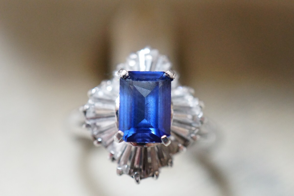622 サファイア リング 指輪 ヴィンテージ アクセサリー SILVER刻印 色石 宝石 カラーストーン 装飾品