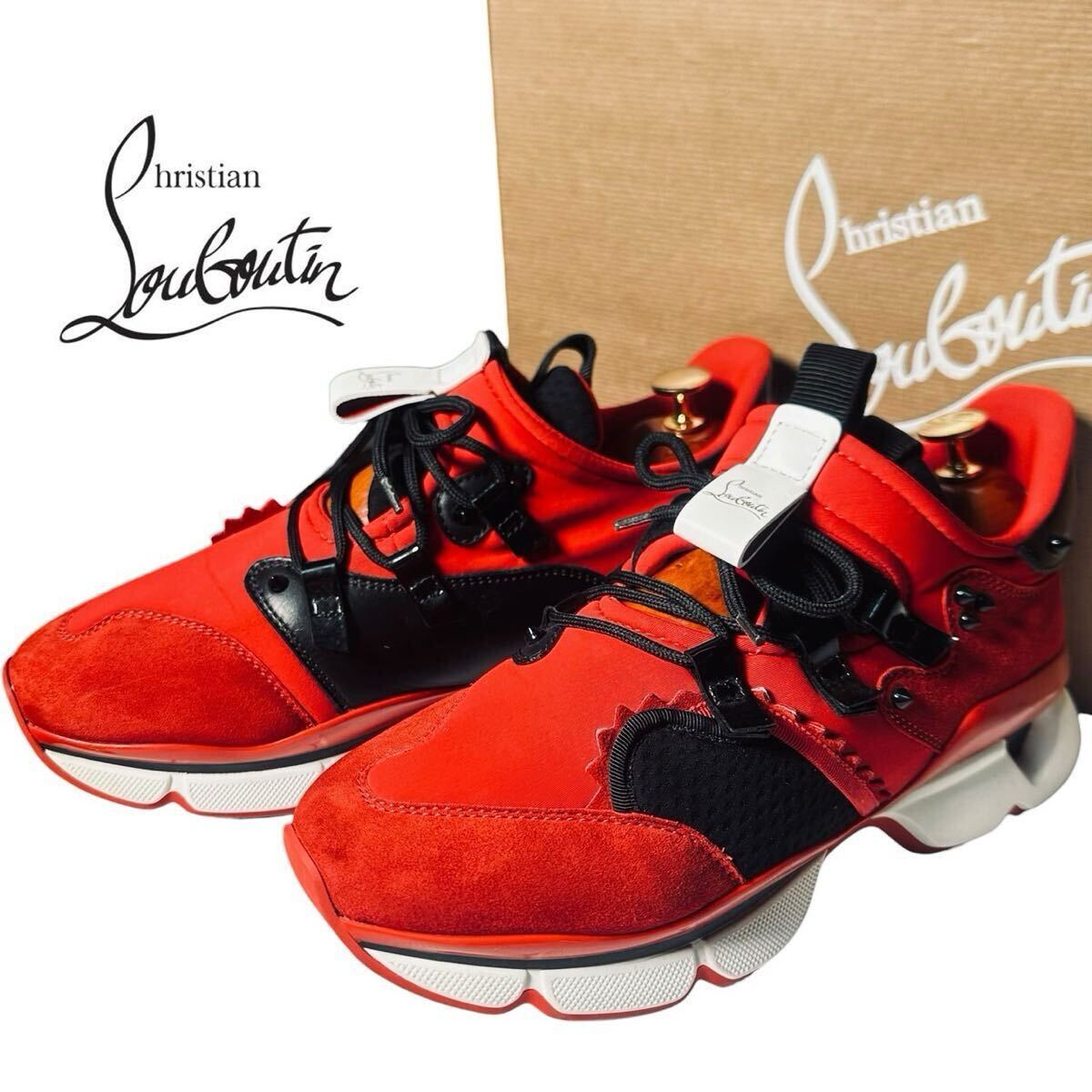 【本物保証】極美品◆ Christian Louboutin クリスチャンルブタン◆ レッドランナー Red Runner◆スニーカー 靴 サイズ41 26cm相当 