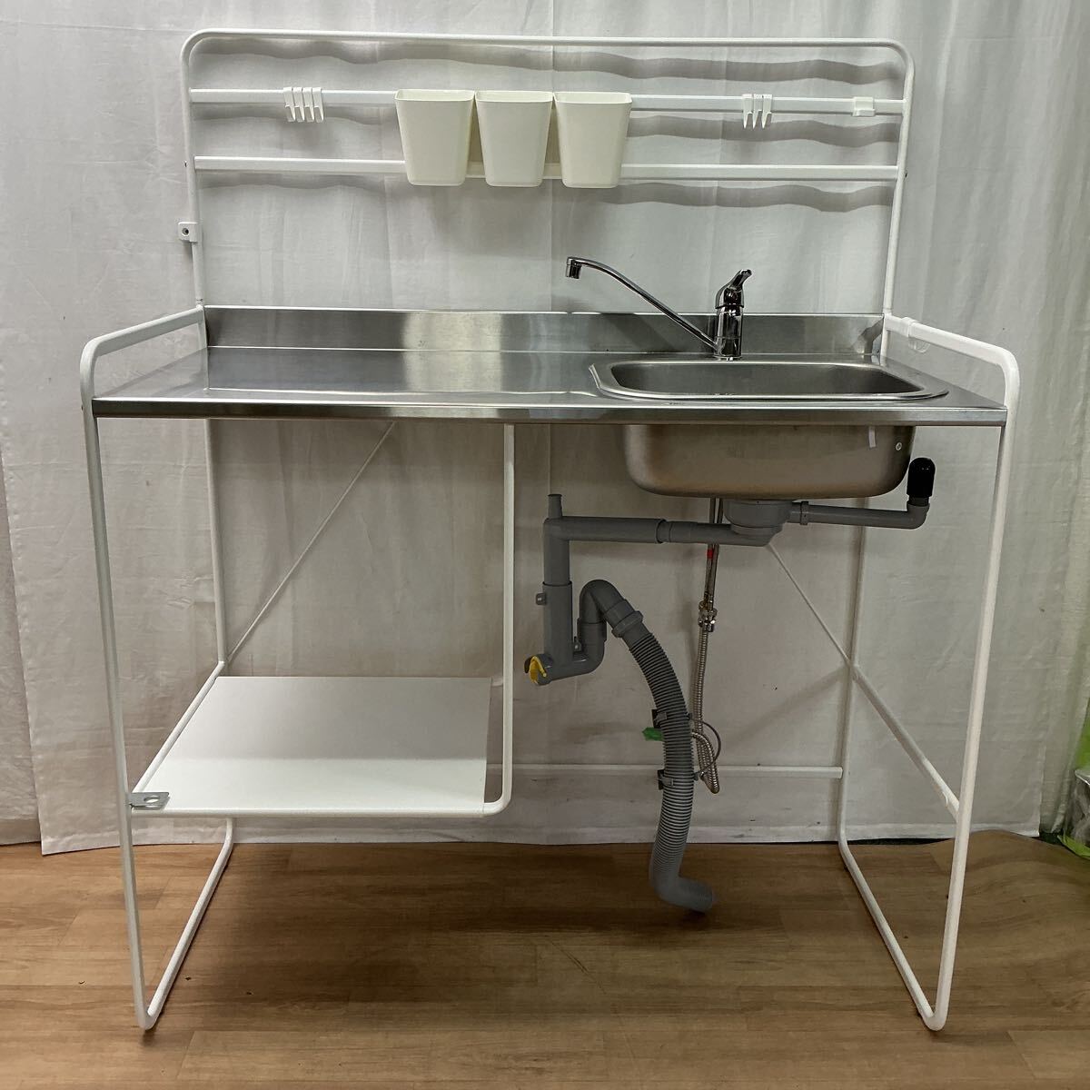【L直C543】IKEA イケア SUNNERSTA スンネルスタ ミニキッチン 幅112cm奥56cm高139cm 流し台 シンク