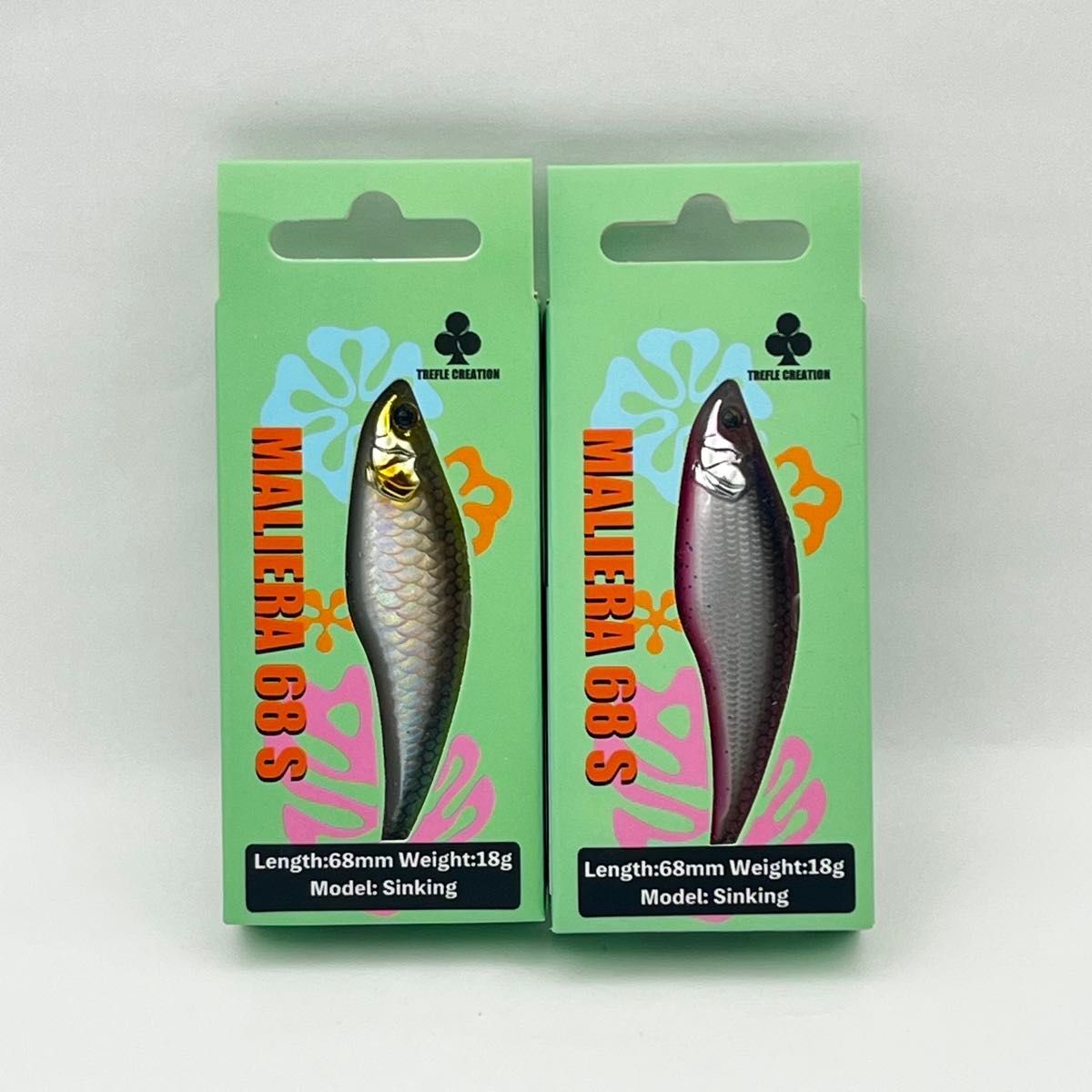 トレフルクリエーション マリエラ 68S 2個セット 未開封 イエロー ローチ & 夜桜ミラー シーバス TREFLE CREATION 青物