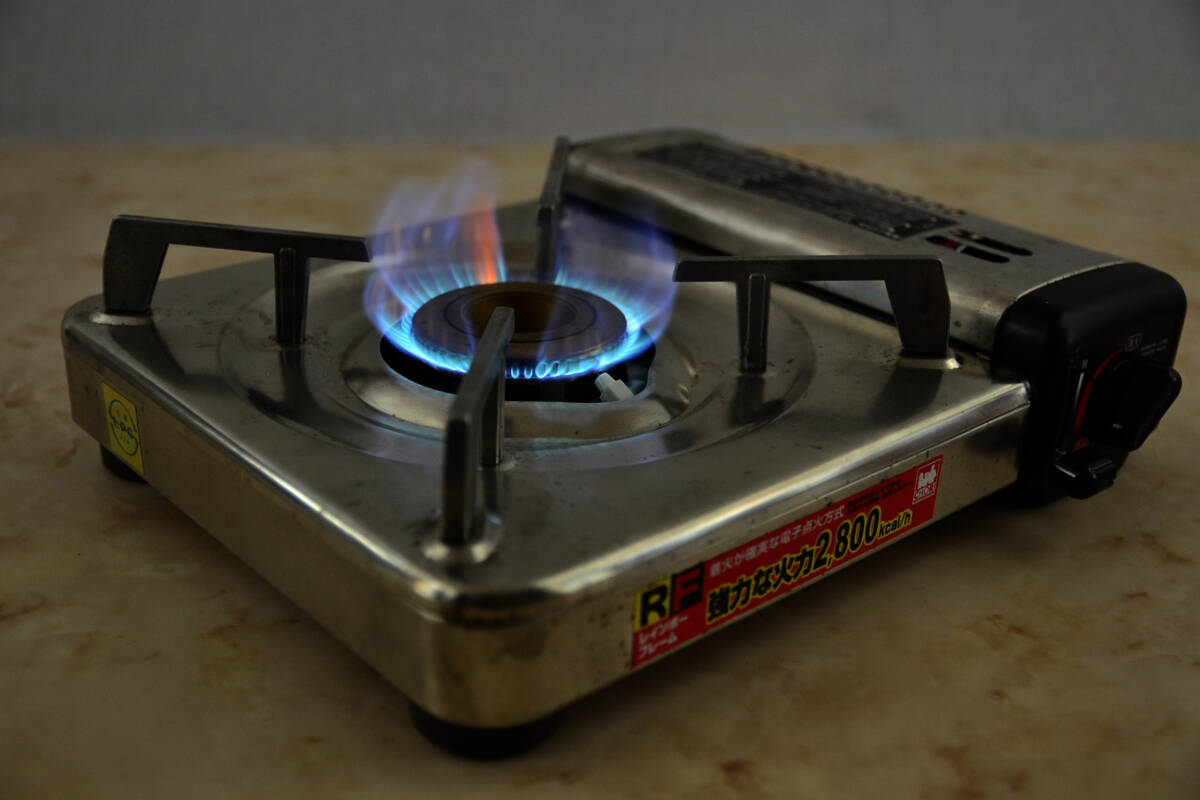 レインボーフレーム N-700 2800kcal/h カセットコンロ 電子点火方式 卓上調理器 中古品 