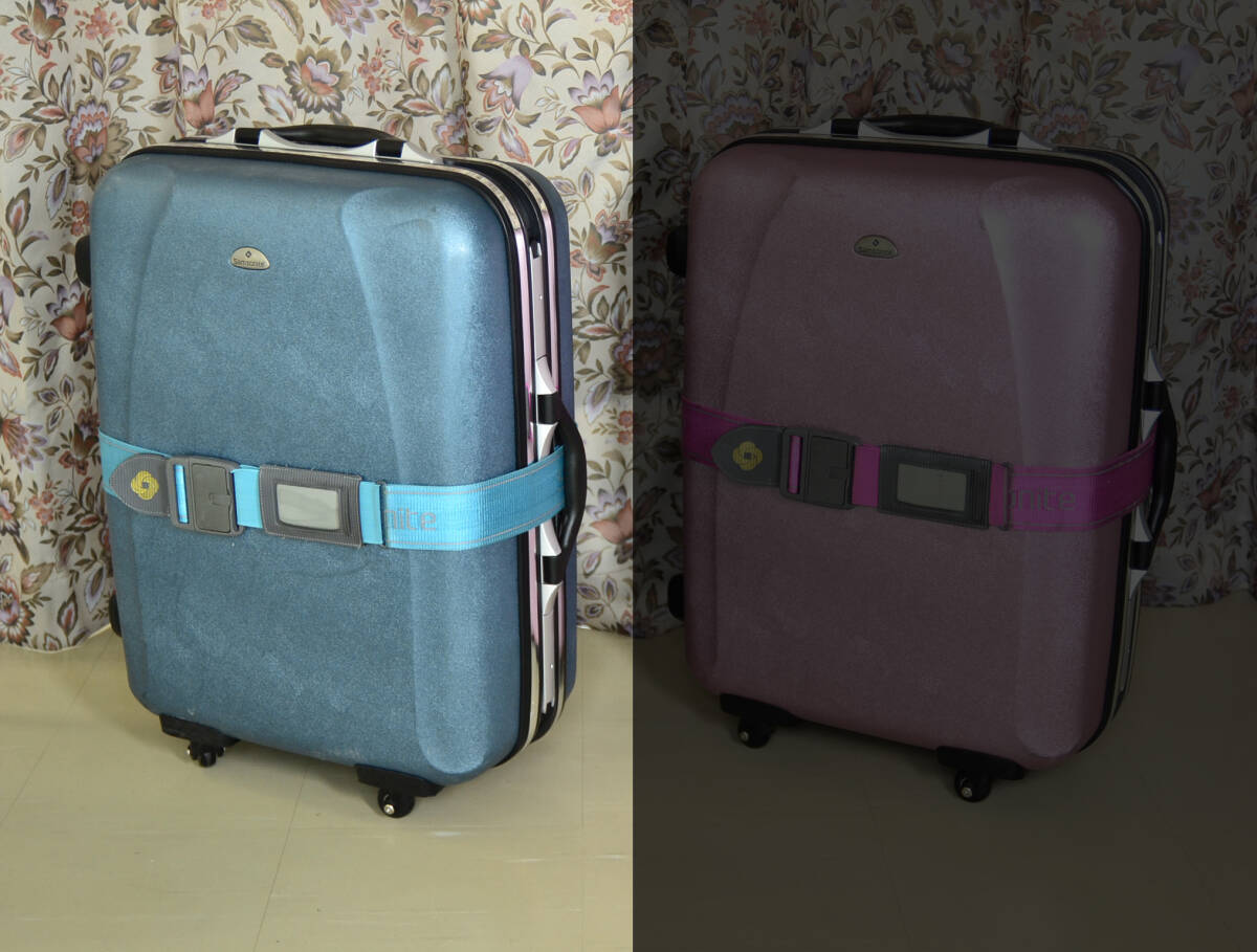 Samsonite サムソナイト ハードスーツケース くすんだ光沢青緑 キャスター４個全て新品に交換済み 丈夫 頑丈 クラシック 中古