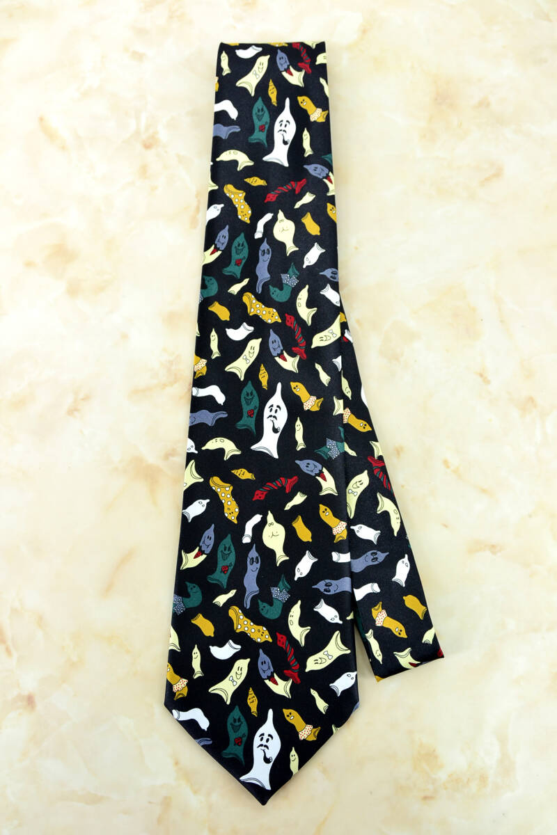 コンドーム柄のネクタイ Rene Chagal カジュアル おしゃれ 中古良品