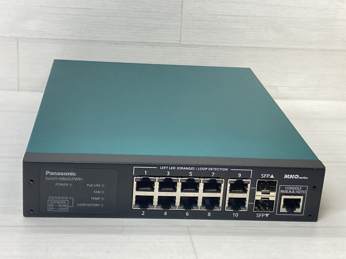 Panasonic Switch-M8eGLPWR+/PN28088 PoE給電スイッチングハブ ※通電確認・初期化済み ※ACなし PS-H1