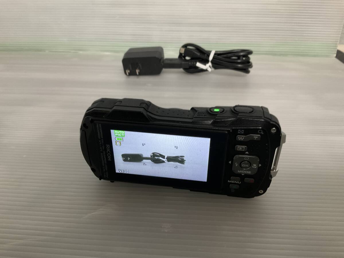  美品　防水デジタルカメラ RICOH リコー WG-50ブラック　　4-3-B