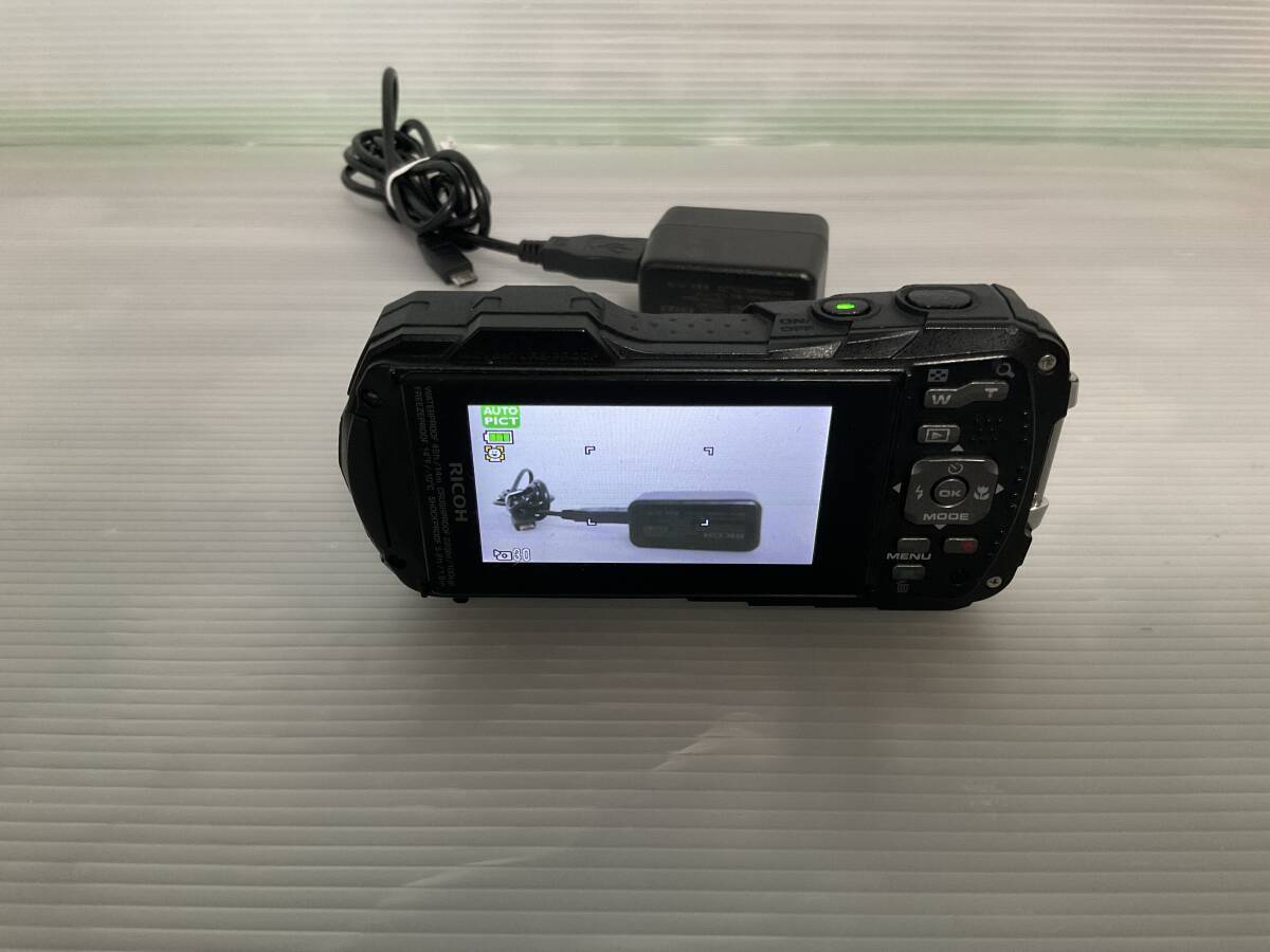 美品　防水デジタルカメラ RICOH リコー WG-50ブラック　4-3-C
