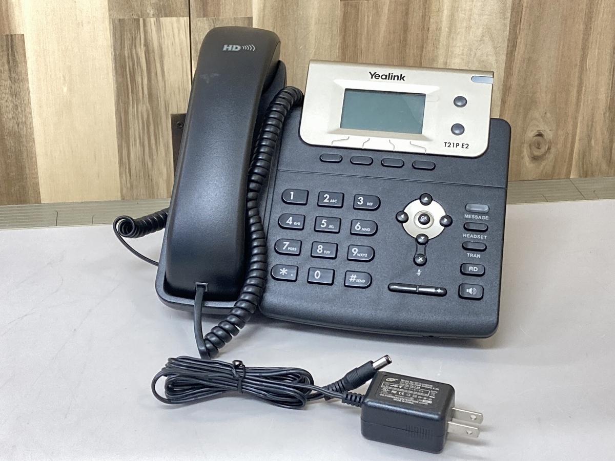 Yea Link SIP-T21P E2 IP電話機 ※AC付き/通電・初期化済み ①4
