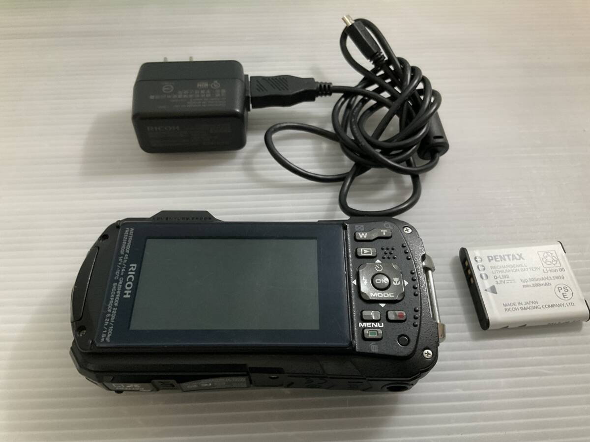 美品　防水デジタルカメラ RICOH リコー WG-50ブラック　4-20-A