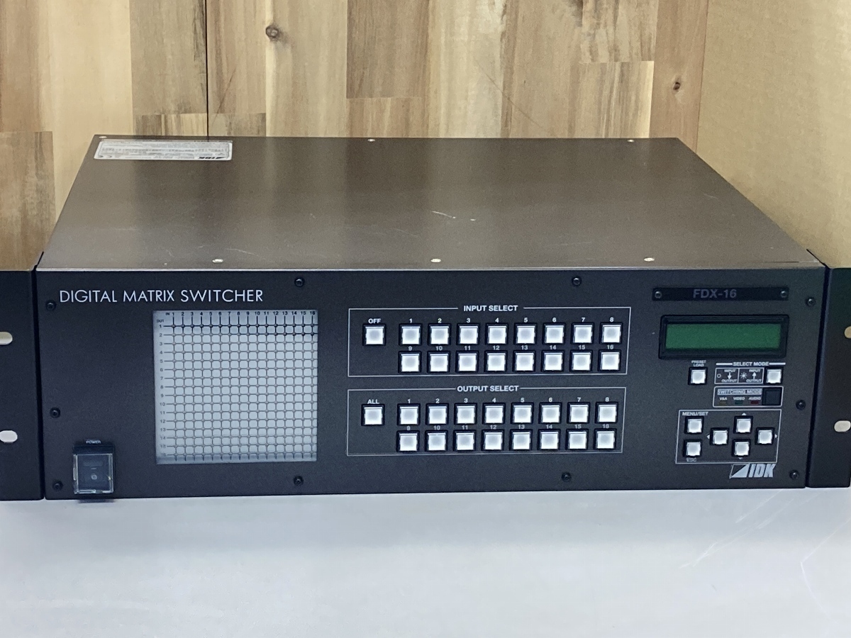 IDK FDX-16 DIGITAL MATRIX SWITCHER ※通電のみ確認 ACなし ①