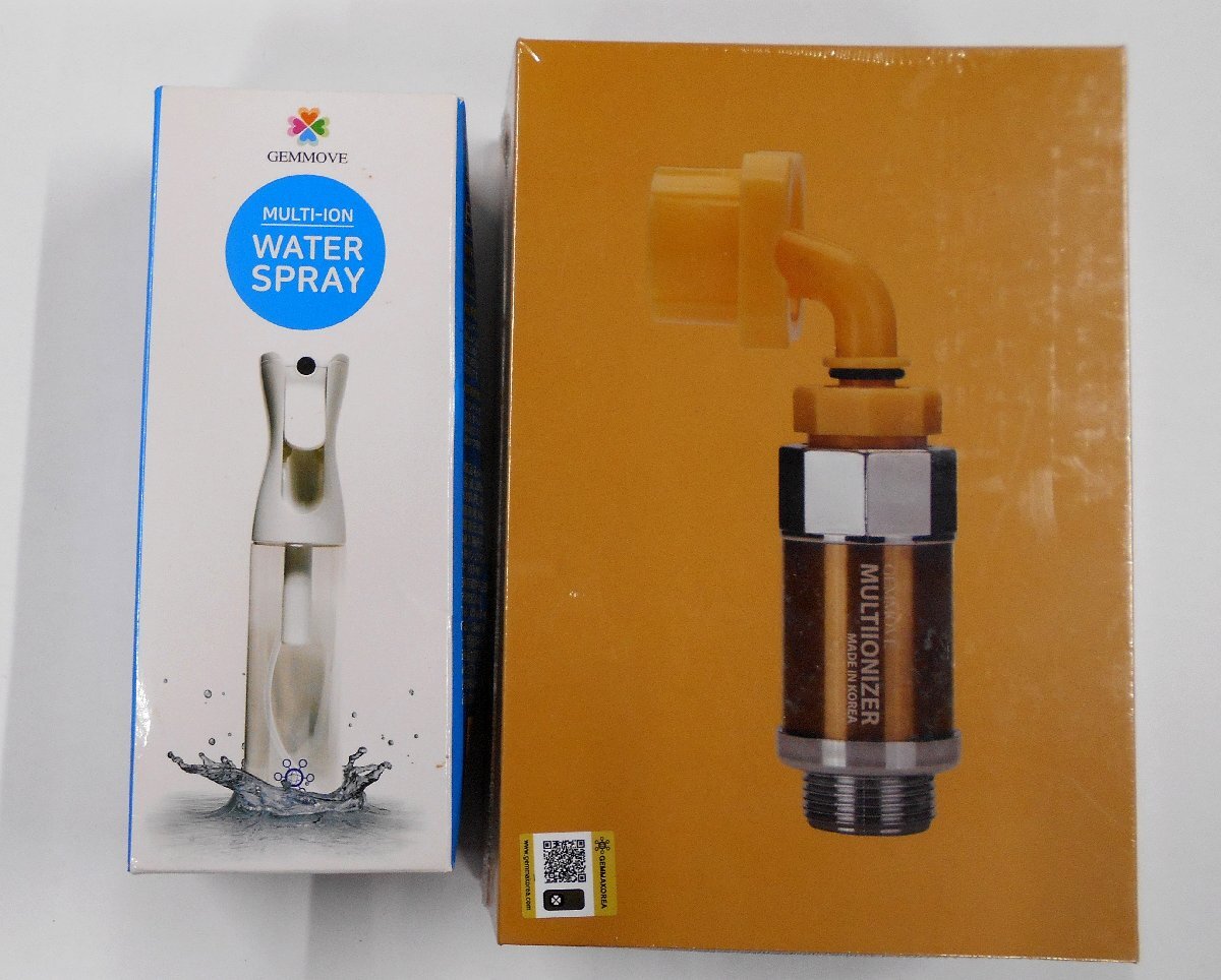 ジェンマジャパン GEMMOVE マルチイオナイザー 洗濯用 / マルチイオン水スプレー ミストスプレー 2点セット 新品未使用保管品 【テ570】