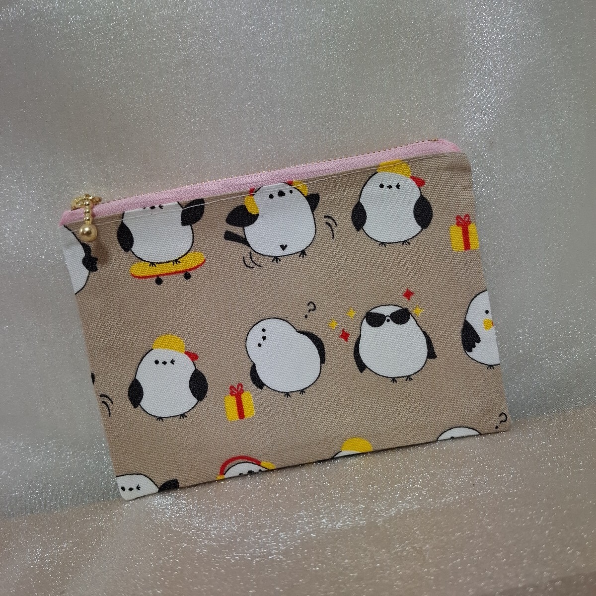 ハンドメイド小Porchフラットシマエナガ