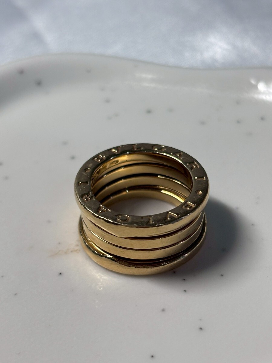 BVLGARI ブルガリ B.zero1 ビーゼロワンリング K18YG ゴールド 指輪 アクセサリー 正規品 8号 【3-4-9】