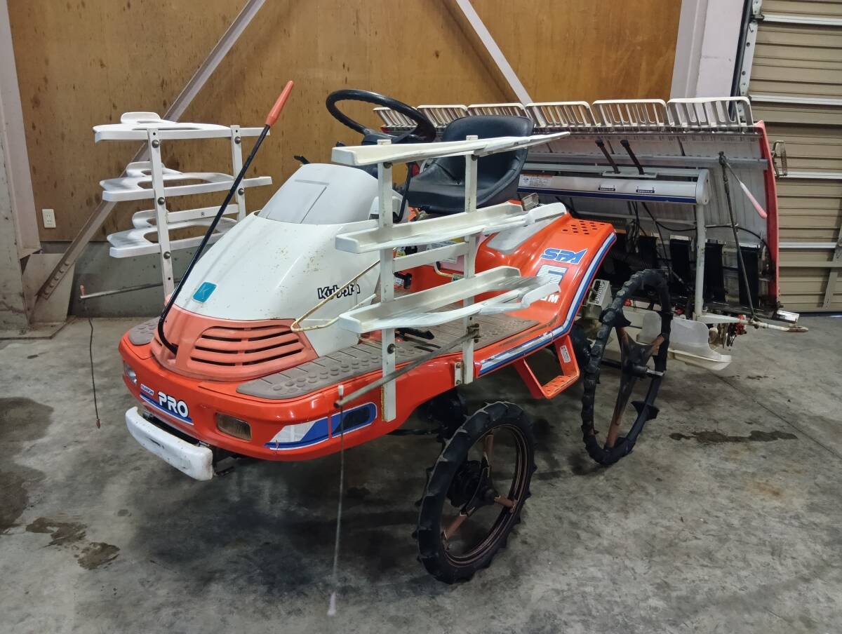 セール 福島 クボタ 田植機 SPA6 6条 448時間 11.3馬力 ガソリン セルスタート 4WD 田んぼ 植付 稲 田植え 店頭販売 農機具市場 二本松