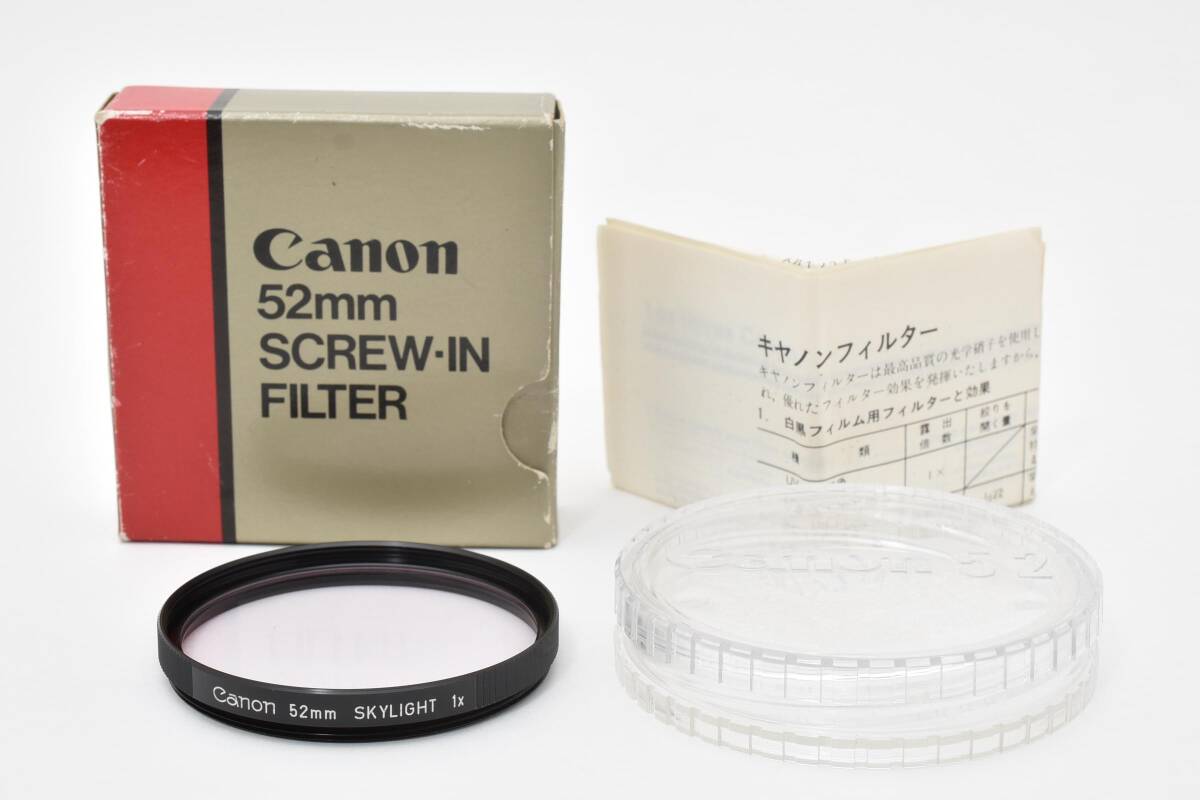 ★希少！純正52mmプロテクトフィルター★ Canon キャノン 52mm SCREW-IN FILTER #1101