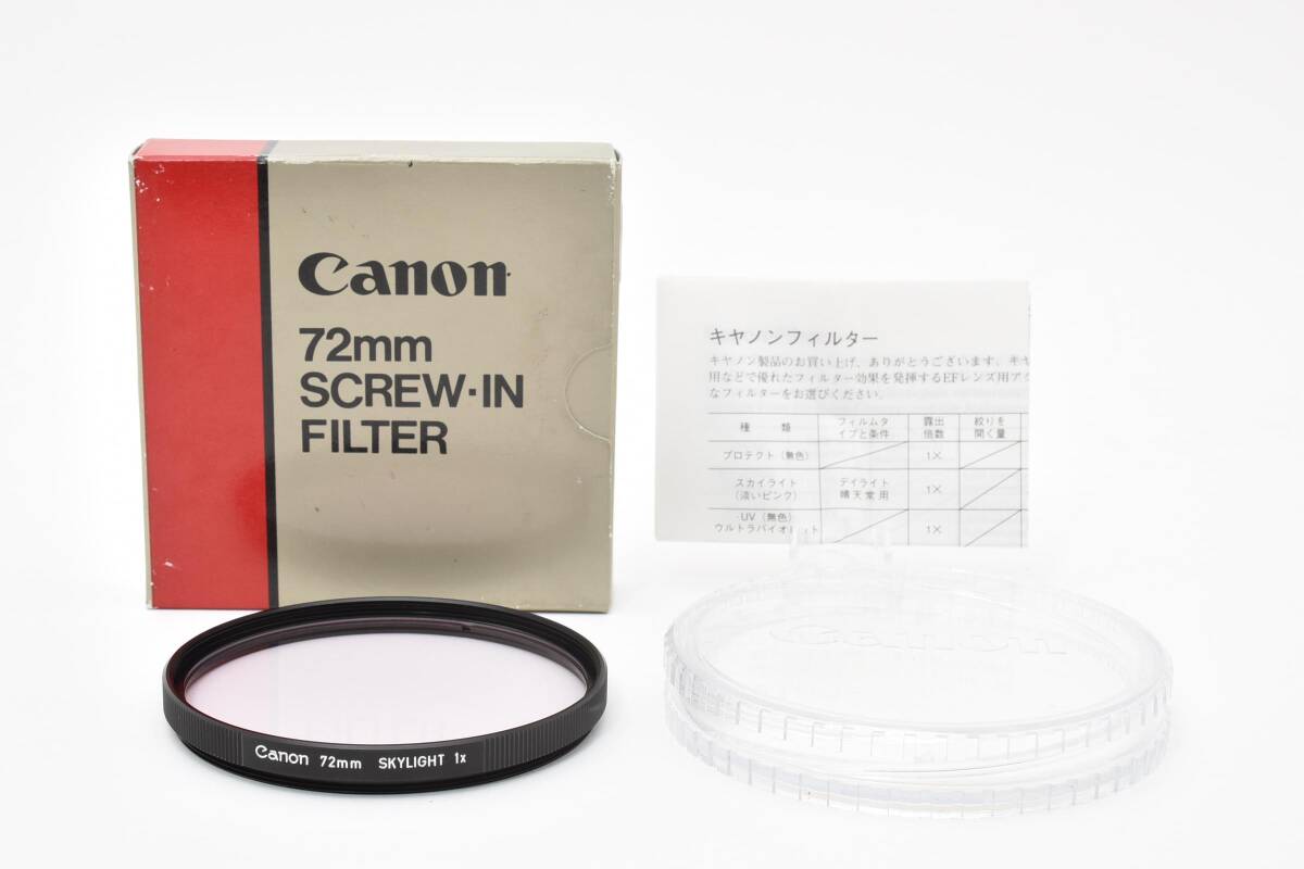 ★希少！純正72mmプロテクトフィルター★ Canon キャノン 72mm SCREW-IN FILTER #1102