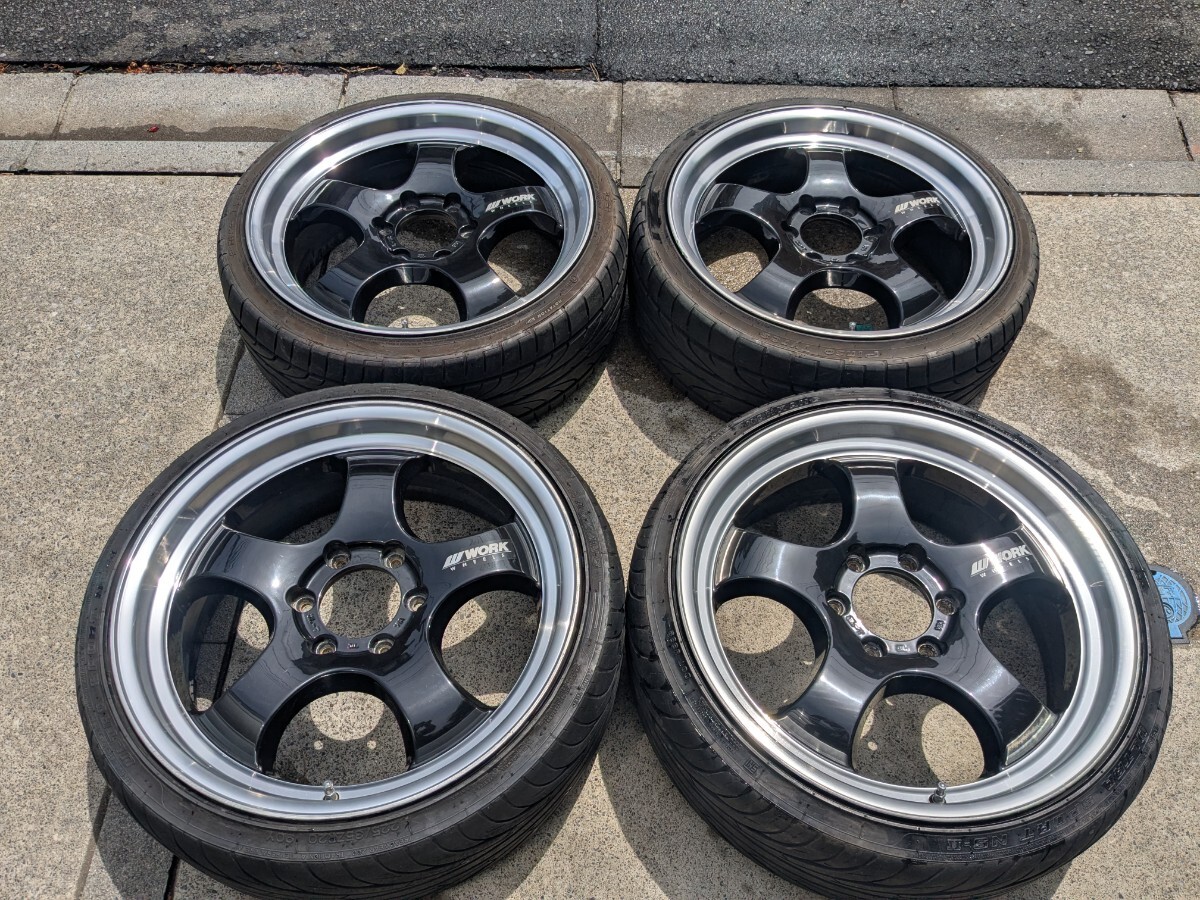work 20インチ 8J+35 6H139.7 255/35R20 ハイエース レジアス キャラバン エルグランド 深リム バリ山