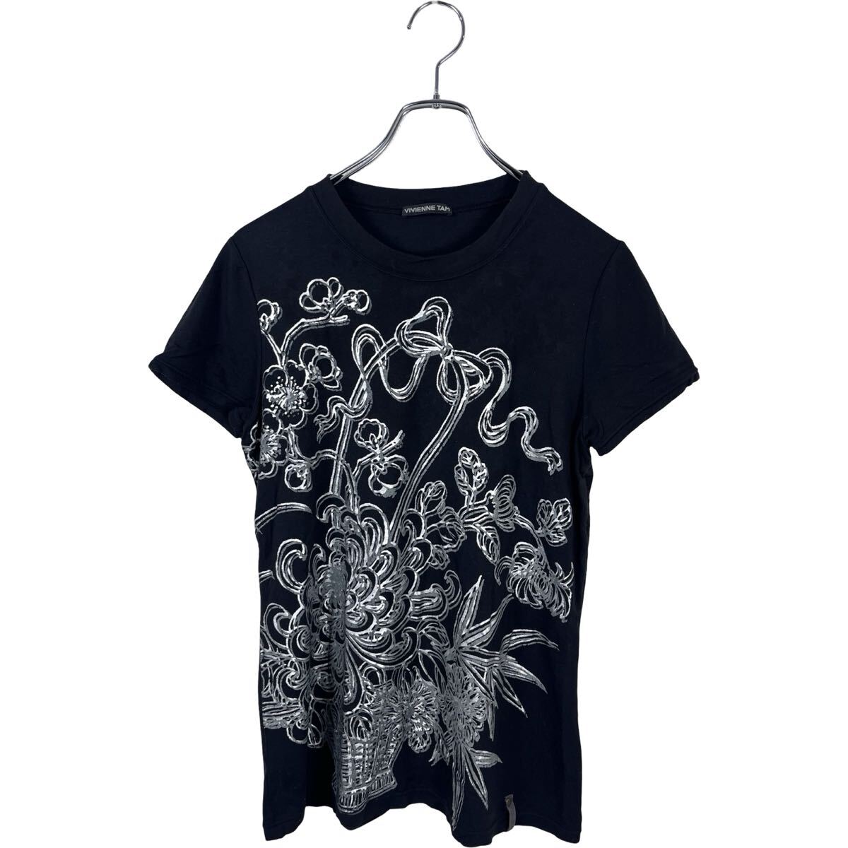 ●vivienne tam ヴィヴィアンタム　レディース　ブラック　半袖tシャツ カットソー　トップス