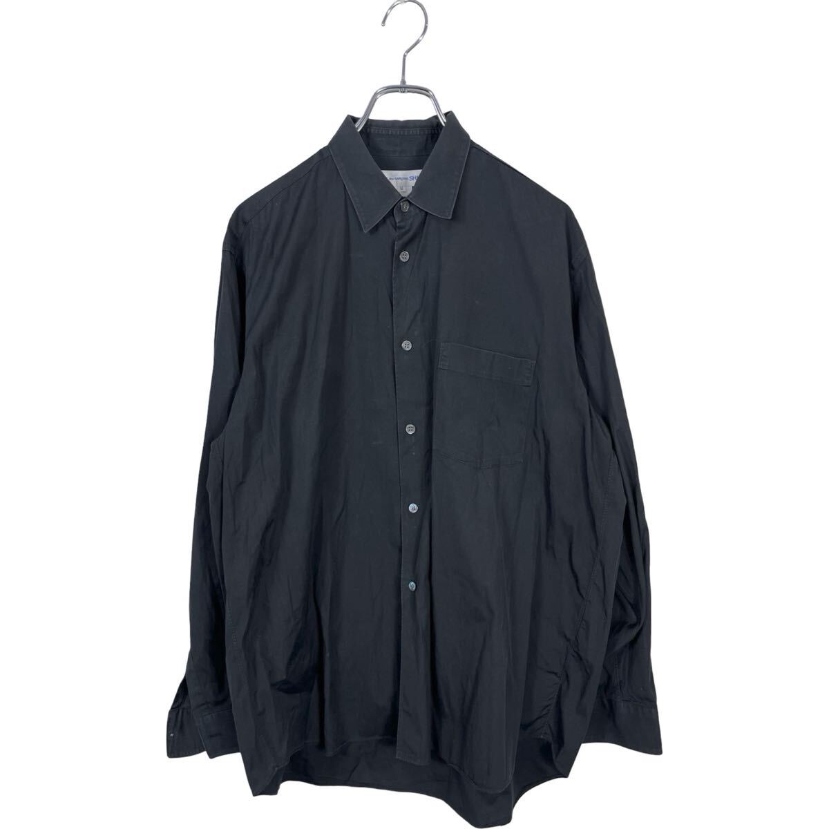 ●comme des garons SHIRT コムデギャルソン　シャツ　メンズ　ブラック　長袖シャツ　M