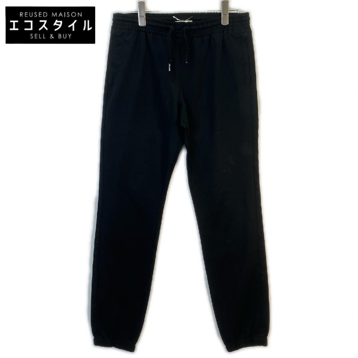 SAINT LAURENT PARIS サンローランパリ ブラック 469721 18年製 ジョガーパンツ/イージーパンツ ブラック 44 ボトムス ウール メンズ 中古
