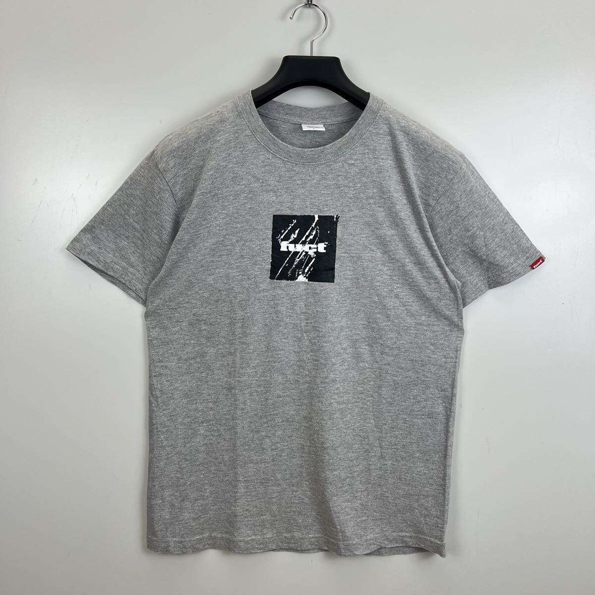 FUCT china archive BOX logo Tee L grey ファクト 定番 ボックスロゴ Tシャツ グレー Erik Brunetti ストリート スケーター スケボー