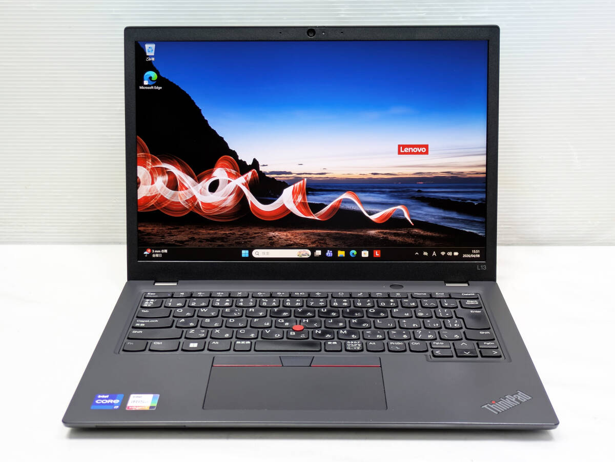 第13世代 Core i7-1355U搭載 Lenovo ThinkPad L13 Gen4 メモリー16G SSD512G 13.3インチ液晶 Webカメラ Wifi Windows11