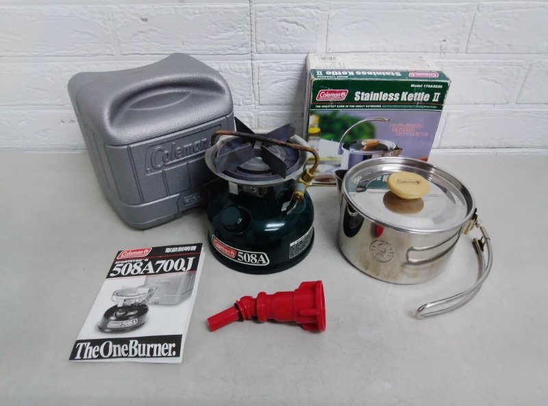 Coleman コールマン 508A 700J スポーツスターII The One Burner 2002年 08月 ステンレスケトル2 170A5025 ガソリンフィラー