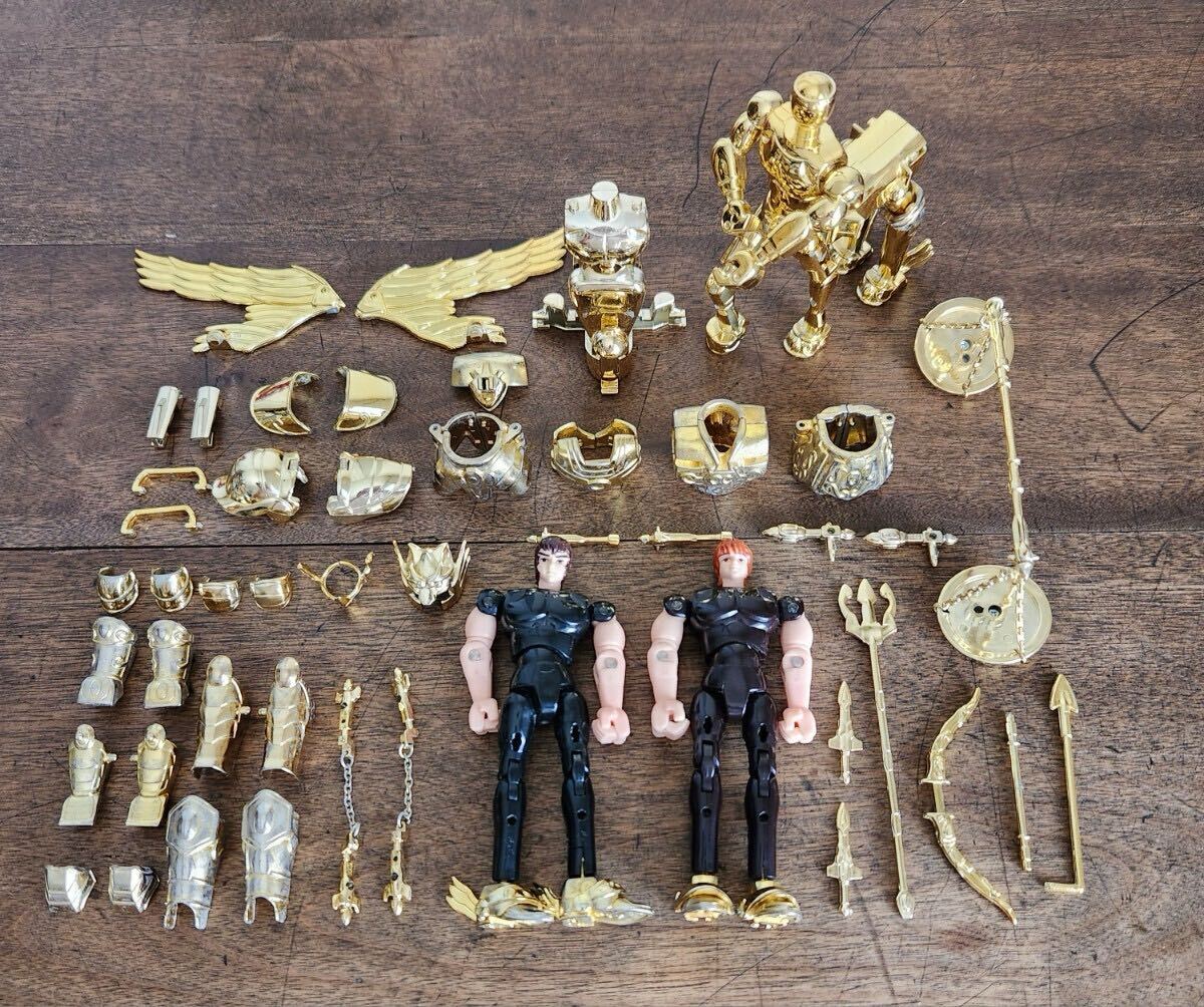 蔵出 当時物 聖闘士星矢 超合金 玩具 フィギュア 部品 パーツ まとめて セット 黄金聖衣 ゴールドクロス バンダイ 昭和 レトロ ビンテージ