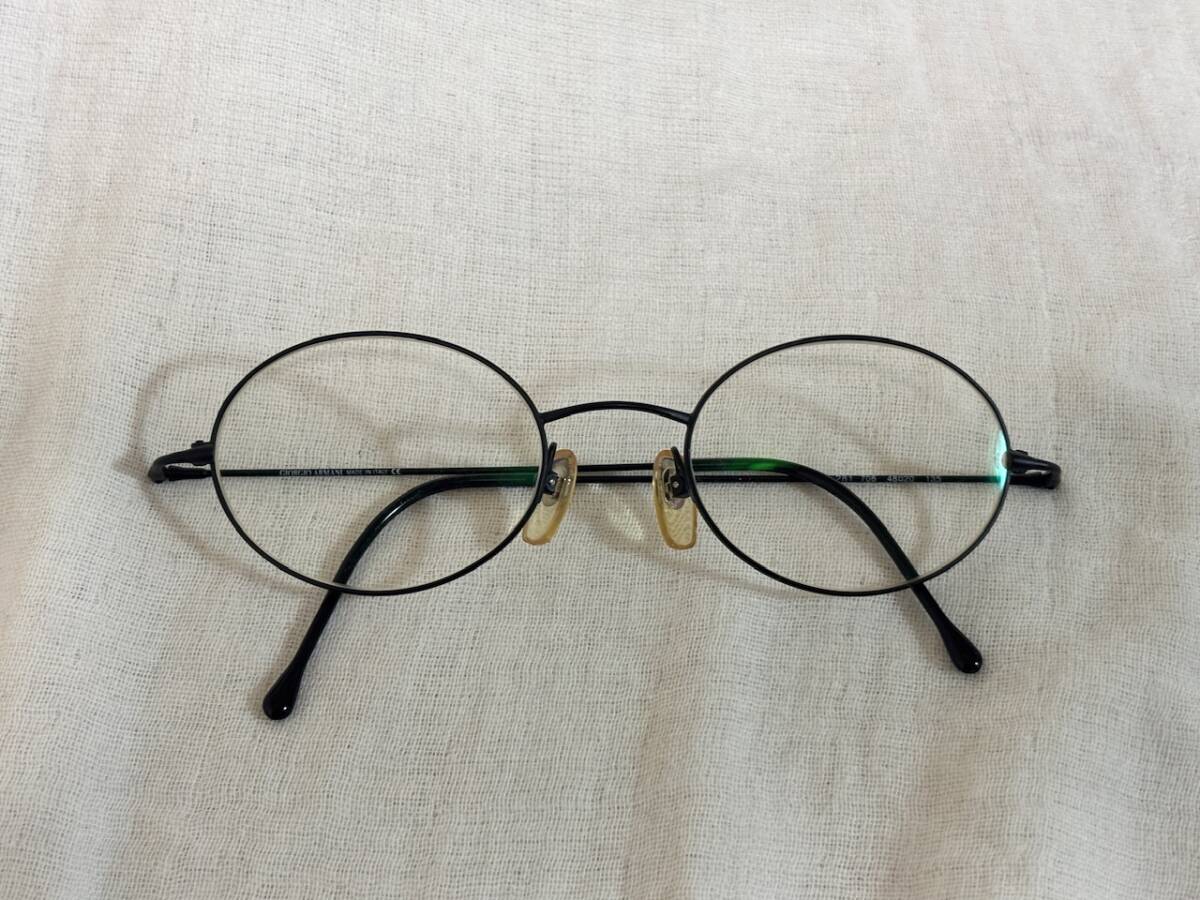 ジョルジオ・アルマーニ【GIORGIO ARMANI】メガネ　メタルフレーム　黒　イタリア製　