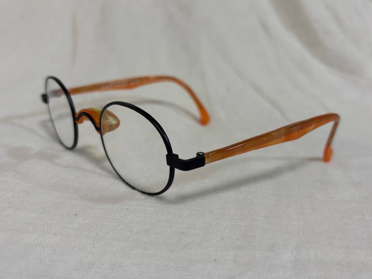 アランミクリ【alan mikli】メガネ　黒・オレンジ　フランス製　