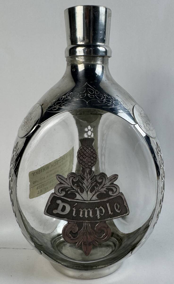 空ボトル Dimple ディンプル デキャンタ PEWTER製 オランダ シリアル入り 空き瓶