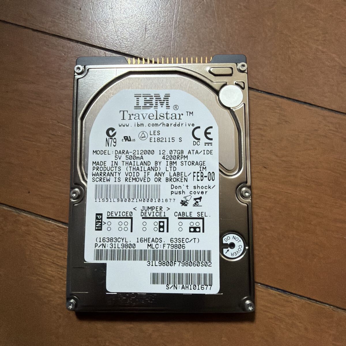 IBM Travelstar 12GB HDD 4200RPM ハードディスク