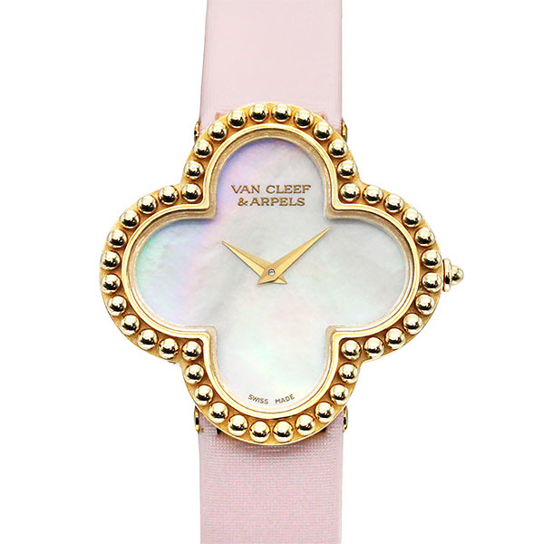 ヴァンクリーフ&アーペル VanCleef&Arpels ヴィンテージアルハンブラ ウォッチ K18YG クォーツ 29mm レディース腕時計 中古 人気