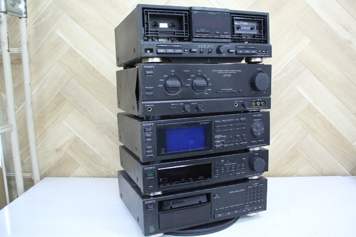 ☆【3K0410-21】 【140サイズ2個口配送】 SONY ソニー システムコンポ CDP-V810 ST-V810TV SDP-V810 TA-V810 TC-V810 ジャンク