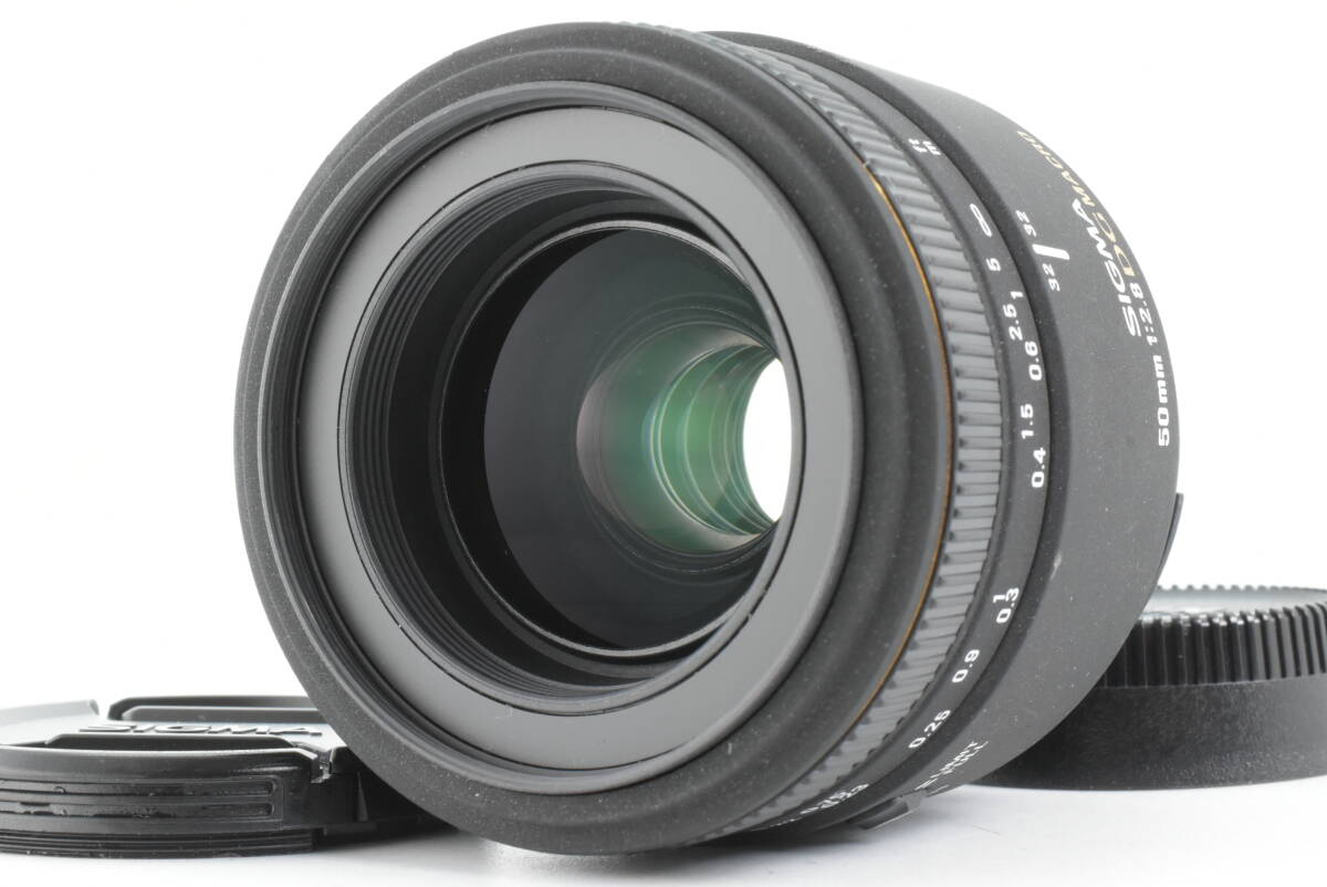 【美品】SIGMA シグマ AF 50mm F2.8 EX DG マクロ 単焦点レンズ ニコン用 動作確認済 EF-1969