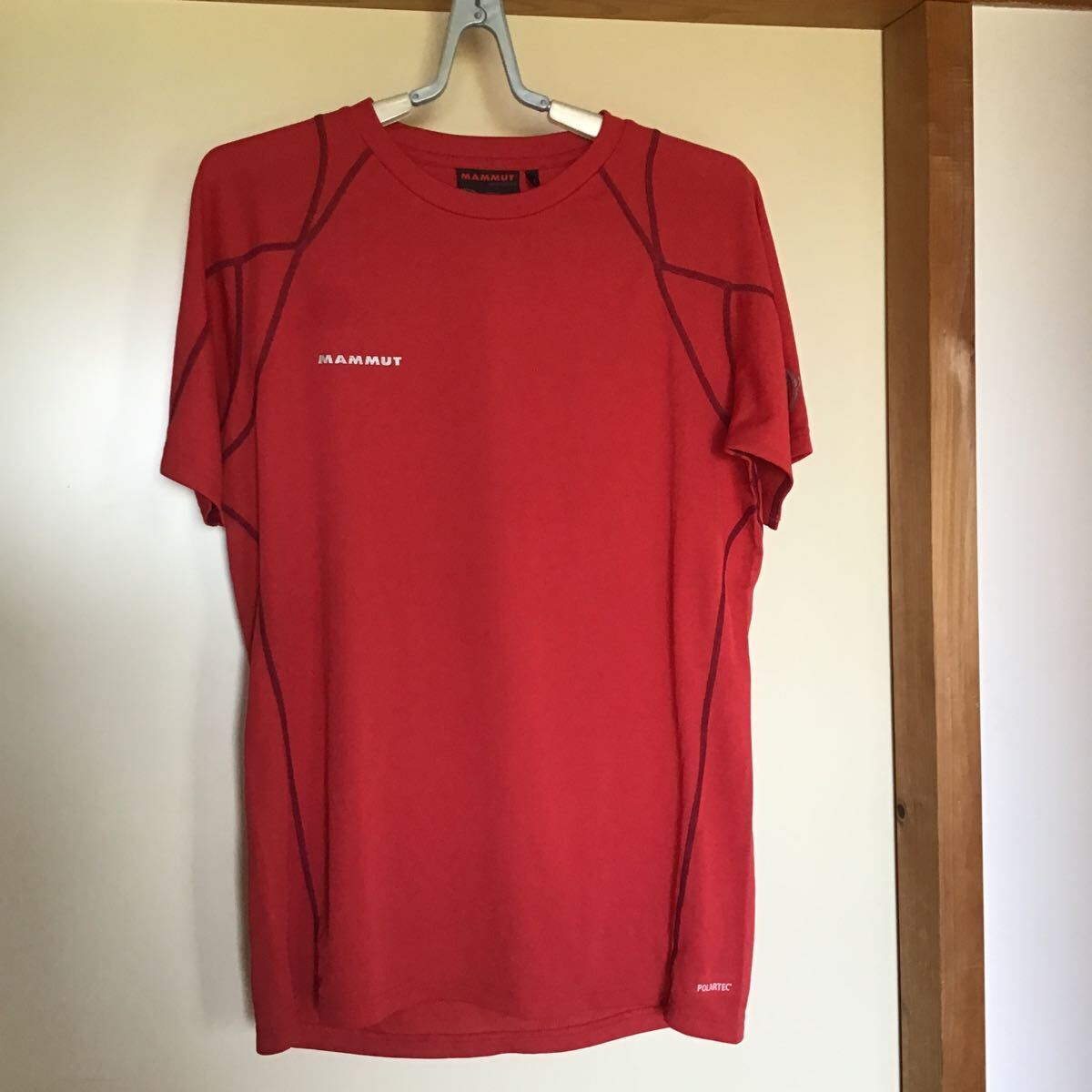 MAMMUT 半袖Tシャツ レッド マムート POLARTEC 機能性 Tシャツ　サイズL