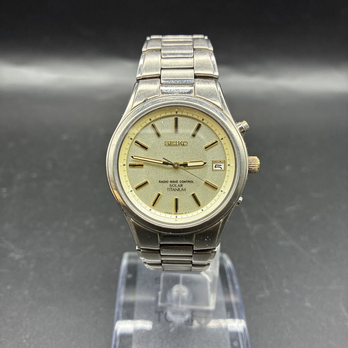 SEIKO セイコー RADIO WAVE CONTROL SOLAR TITANIUM 腕時計