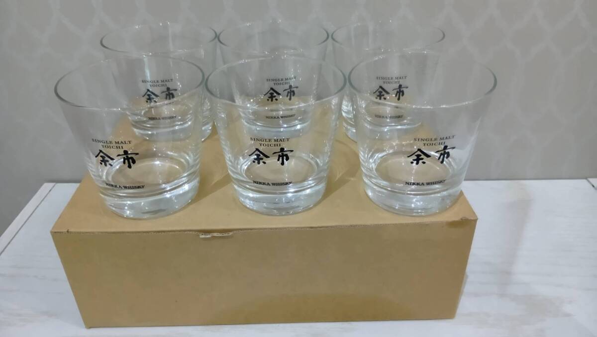 【未使用】ニッカウイスキー シングルモルト 余市 グラス 6個セット ロックグラス タンブラー ガラス 食器 NIKKA WHISKY YOICHI