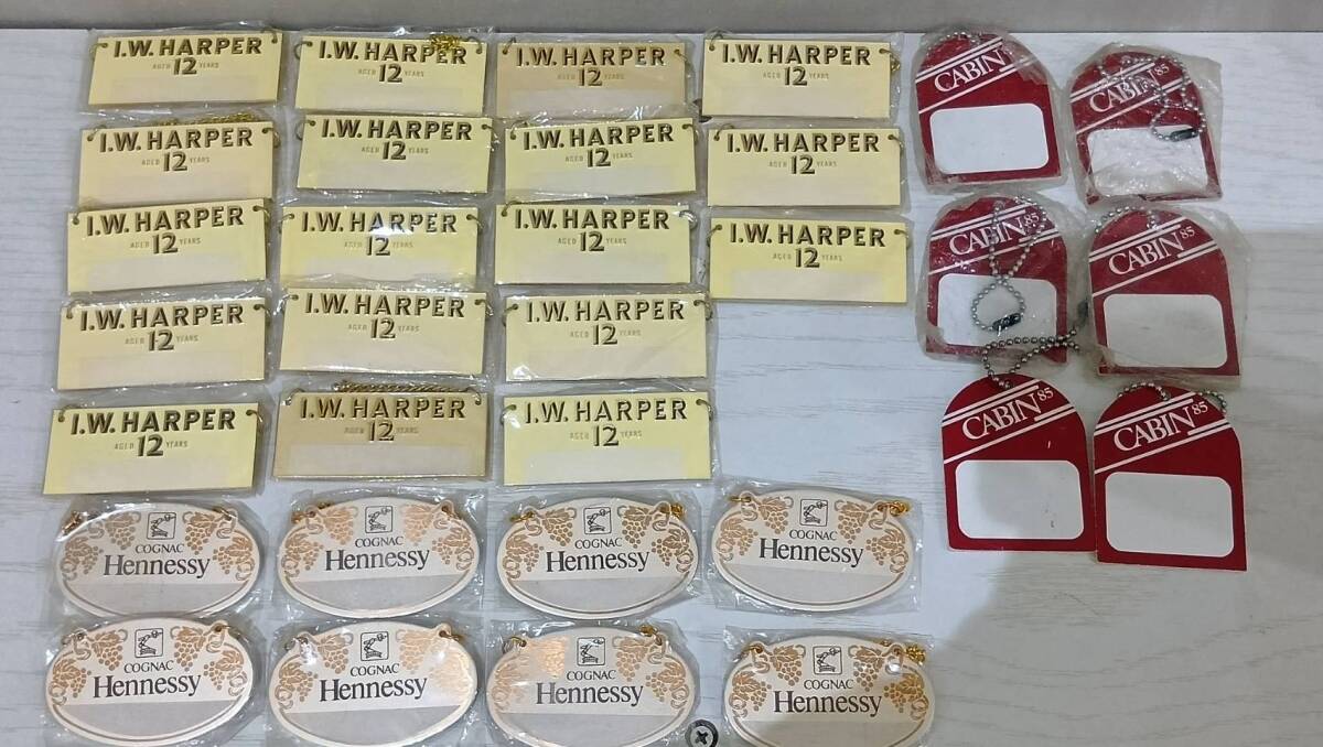 I.W.HARPAR　Hennessy ヘネシー　CABIN　【新品】　ボトルネームタグ（ボトルキーパー）セット　