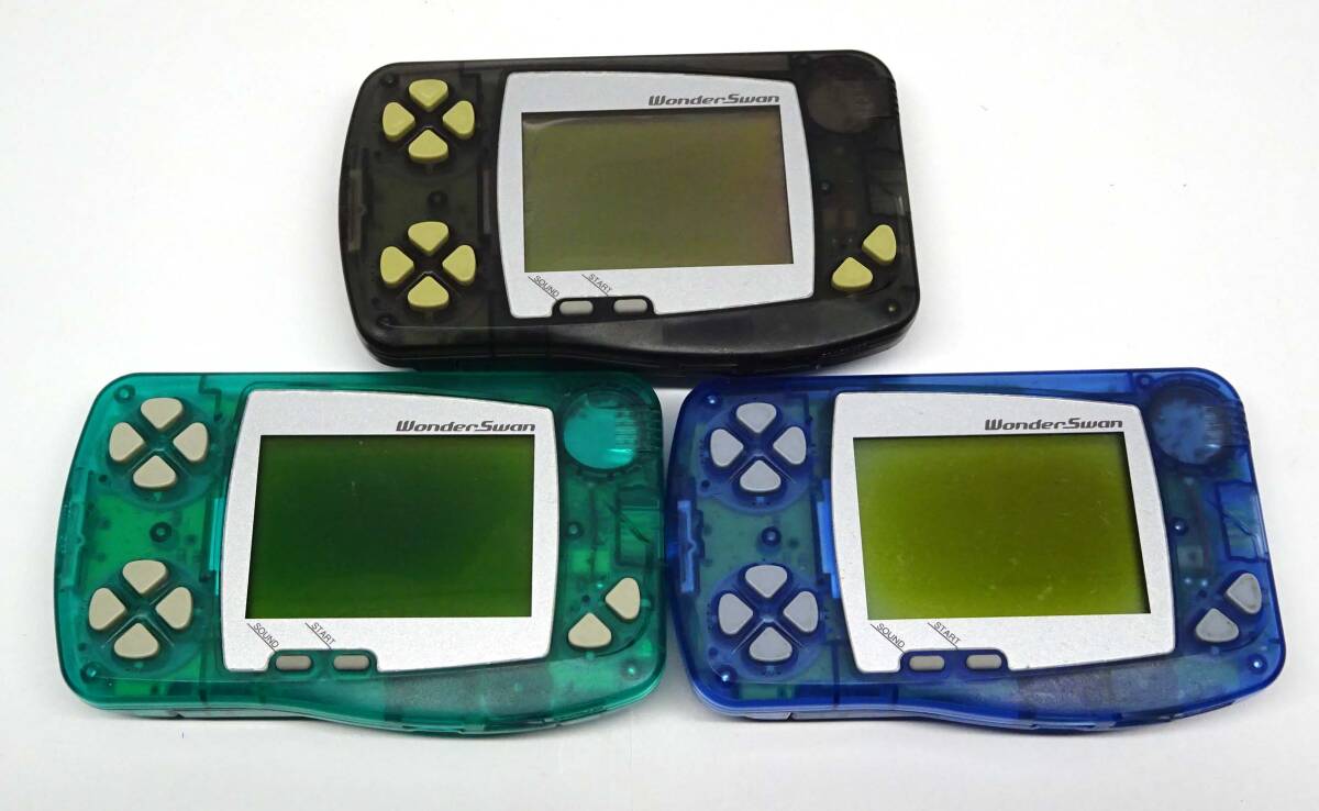 ■動作〇画面×■ ワンダースワン スケルトンブラック スケルトンブルー スケルトングリーン 3台まとめて