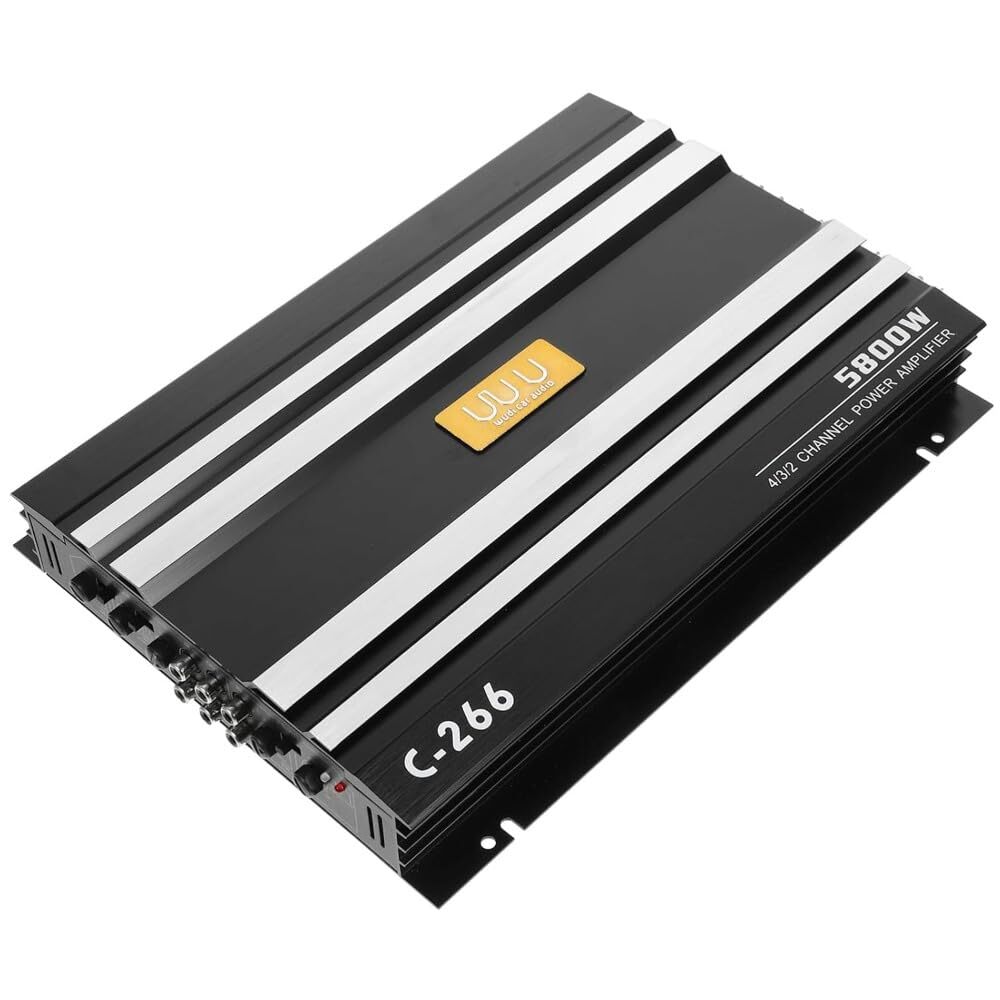 オーディオアンプ カーアンプ 高強度 5800 w 12V C-266ステレオ4 ohm音響4チャンネルアルミニウムアンプ 防錆 簡単取付 自動車用