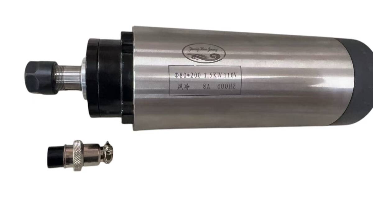 CNCスピンドルCNCモーター 110V 1.5KW 空冷スピンドルモーター 4ベアリング 24000RPM 400HZ CNCルーターマシン用