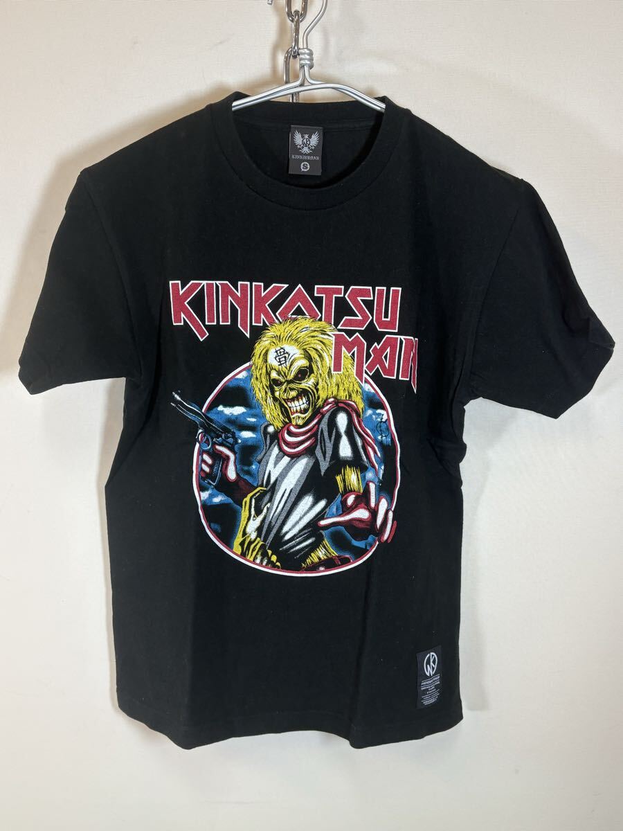 KMA マッスルアパレル キン骨マン アイアンメイデン KILLER ジャケット風 プリントTシャツ バンドTシャツ ブラック