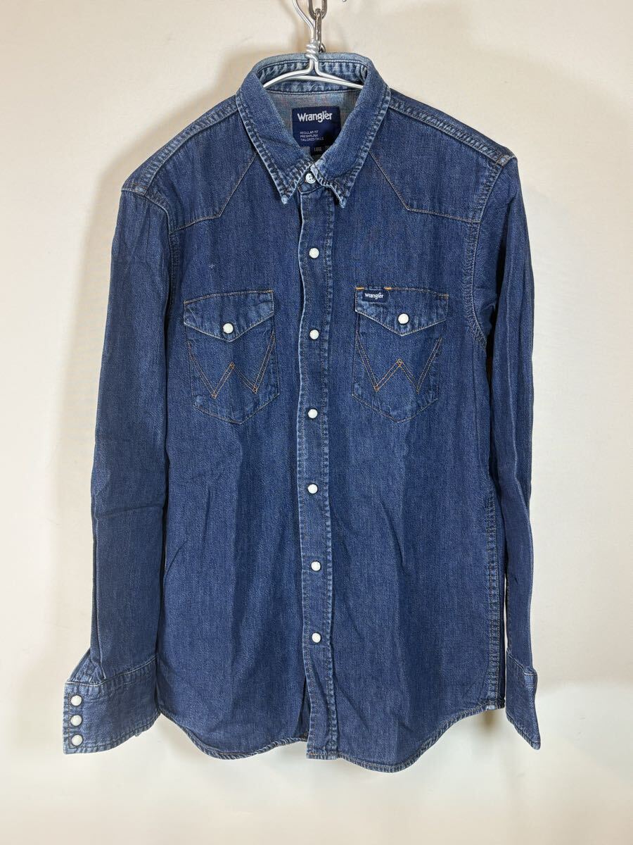 Wrangler ラングラー デニムシャツ ウエスタンシャツ 長袖シャツ M5200-29 size:Large