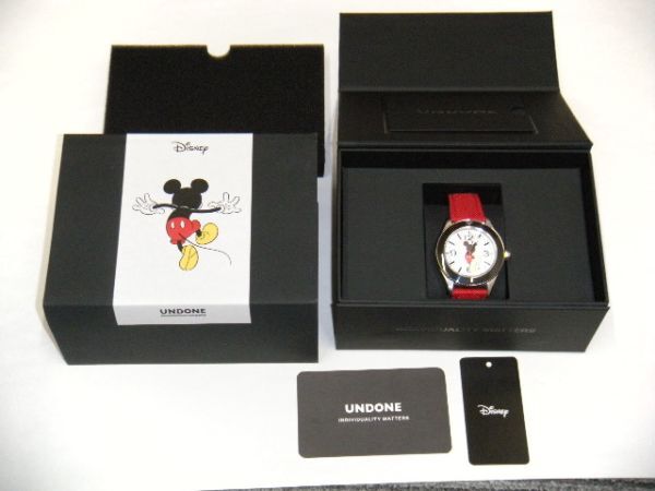 ★アンダーン/UNDONE ディズニーウォッチ/ 316L /ミッキーマウス/自動巻き/元箱付/美品★