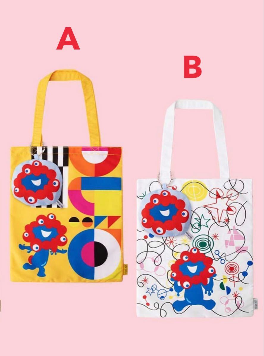 即決 ミャクミャク ホワイト トートバッグ ショッピングバッグ EXPO 2025 × 7-11 コラボ商品 みゃくみゃく 大阪万博 台湾限定