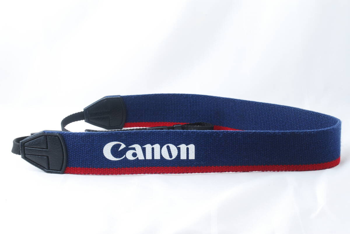 ☆キヤノン Canon EOS 紺色(ネイビ)ー×白色(ホワイト)×赤色(レッド) ネック カメラ ストラップ イオス ショルダー 純正 camera strap☆