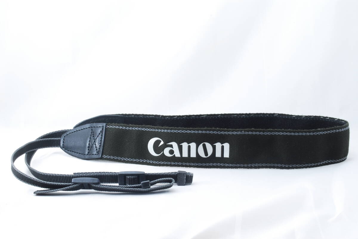 ☆Canon キヤノン ジェントル カメラ ストラップ 黒色(ブラック)×銀色(シルバー) ショルダー ネック キャリング camera strap☆