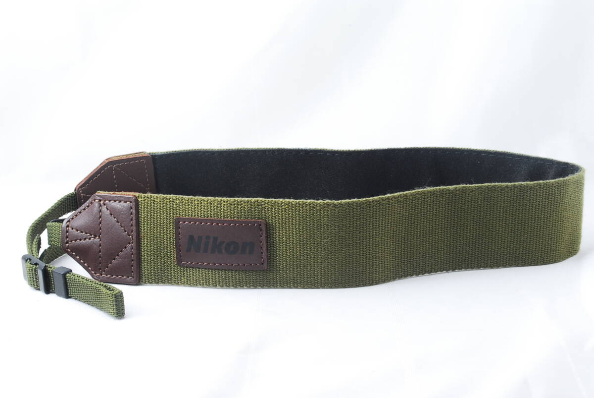 ☆ニコン Nikon カメラ ストラップ オリーブドラブ OD色 深緑 カーキ ビンテージ フィルムカメラ ショルダー ネック Camera Strap☆