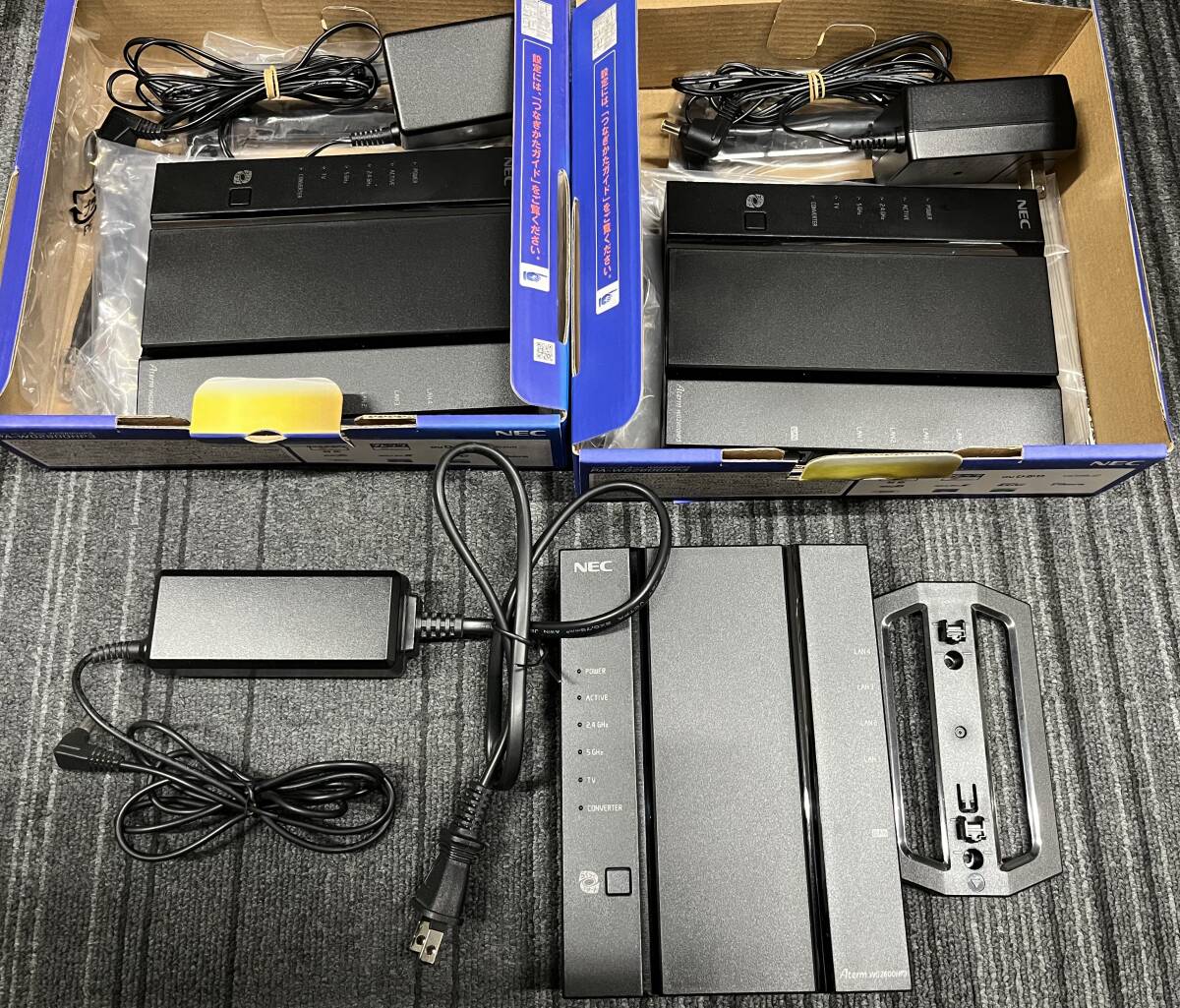 NEC Wi-Fi ホームルーター PA-WG2600HP3 3点まとめ ルーター 無線LAN 保管品 注目99円スタート