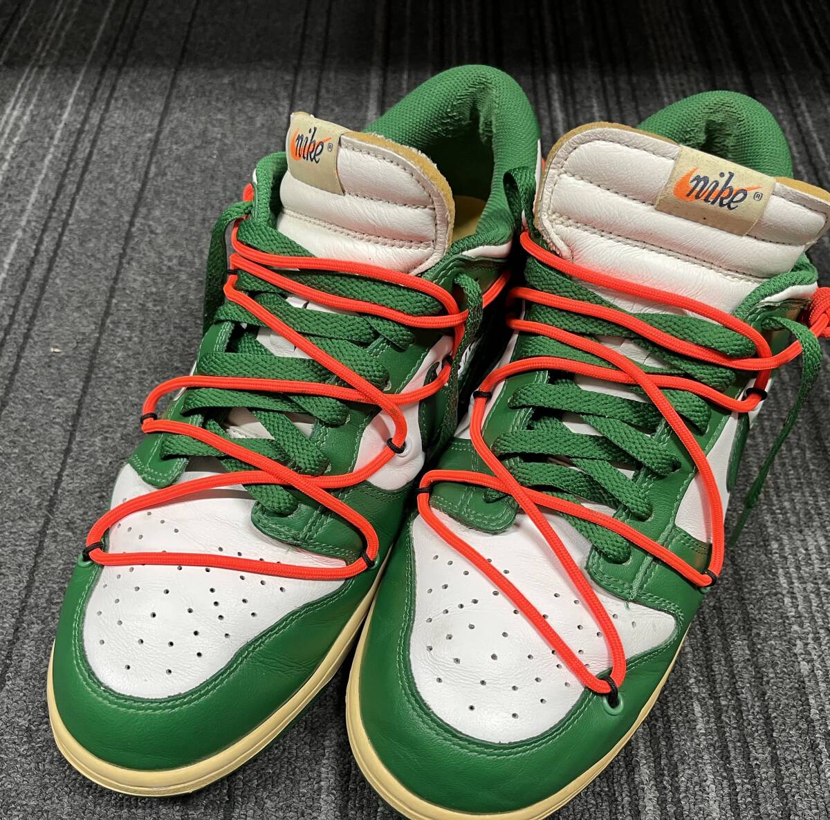 NIKE × OFF WHITE ナイキ × オフホワイト DUNK LOW LTHR スニーカー 28.5cm 保管品 注目99円スタート